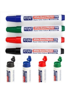 Braventa Collection Kraf Beyaz Tahta Kalemi Doldurulabilir 770-4 4lü