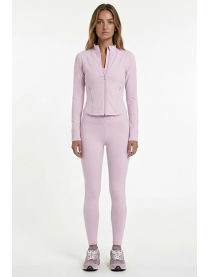 Fermuarlı Teknik Ceket - Pembe