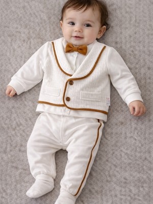 Papyonlu Erkek Bebek Takım