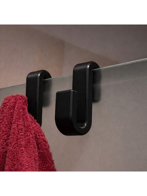 3D Snaxx 3’lü Cam Askı Kancası (8 mm Cam Uyumlu) – Modern Banyo Havlu Askılığı