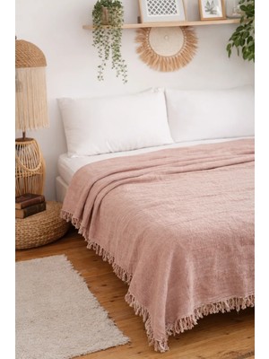 Ces Store 4 Kat Müslin Tek Kişilik Pike, Tv Battaniyesi, Koltuk Şalı ve Yatak Örtüsü Pamuklu