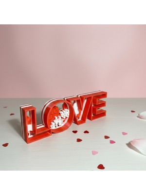 Riva Self 3D Şehir Temalı Iç Dolgulu Turuncu - Beyaz Masaüstü Dekoratif Biblo