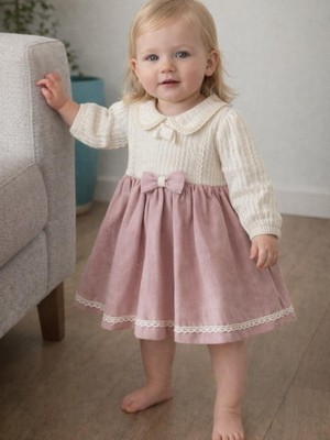 Kız Bebek Fiyonklu Elbise