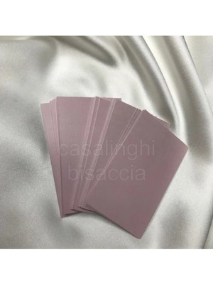 Bisaccia Lila Mini Kart Tek Taraflı Açık Mor Mesaj Kartları Yazısız Not Kartı - 20 Adet