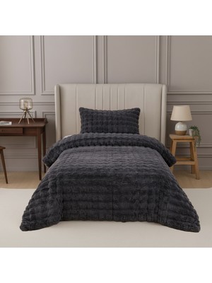 Nevore Home Ultra Soft Peluş Tek Kişilik Yatak Örtüsü Seti 160X220 cm – Yumuşak Dokulu