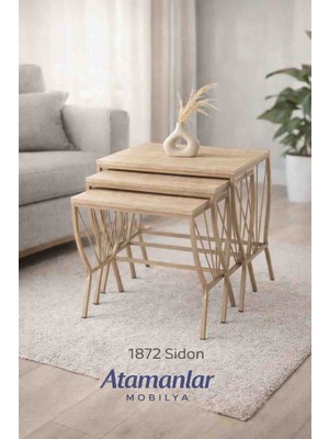 ATAMANMİL1872 Yelpaze Sidon Sehpa