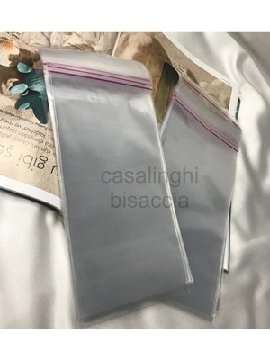 Bisaccia Kendinden Yapışkanlı Jelatin Poşet (Kapak Payı Dahil) 12X25 cm - 100 Adet