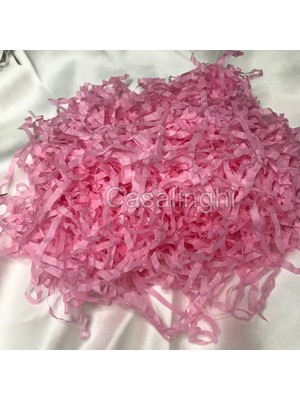 Bisaccia Pembe Kırpıntı Pelur Kağıt Kırpıntısı Shredded Tissue Paper Kırpık Kağıt - 100 Gram