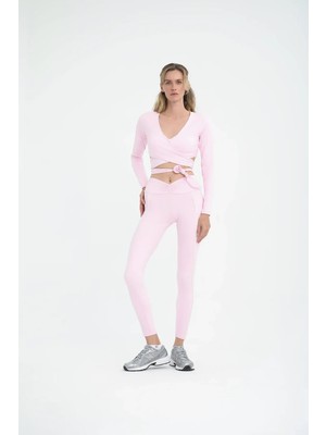 Louren W591 Biye Detaylı Önü Büzgülü Spor Tayt