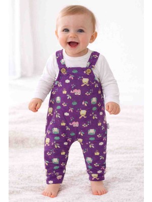 Pitiko Eğlenceli Desen 2'li Bebek Salopet Seti(Tişört+salopet)