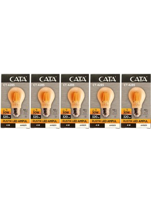 Cata CT-4285 4W Rustik LED Ampul-5li Paket