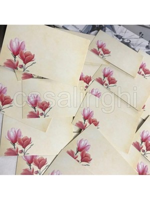 Bisaccia Mesaj Kartı Yazısız Kart Modelleri Lale Küçük Message Card Mini Kartpostal 8x5 cm - 40 Adet