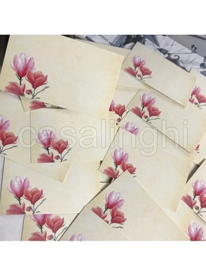 Bisaccia Mesaj Kartı Yazısız Kart Modelleri Lale Küçük Message Card Mini Kartpostal 8x5 cm - 40 Adet