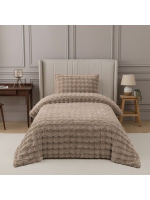 Nevore Home Ultra Soft Peluş Tek Kişilik Yatak Örtüsü Seti 160X220 cm – Yumuşak Dokulu