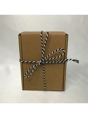 Bisaccia Siyah Beyaz Iki Renkli Bilekli Takı Paketleme Ipi Two Colour Yarn String - 20 Metre