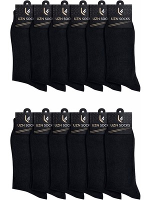 Uzn Socks Erkek Siyah Klasik Çorap 8 Çift – Pamuklu, Terletmeyen, Günlük & Ofis Kullanımına Uygun