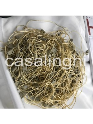 Bisaccia Gold Sarı Kilitli Ip Renkli Asmalı Etiket Ipi Lock String Tag Rope - 25 Adet
