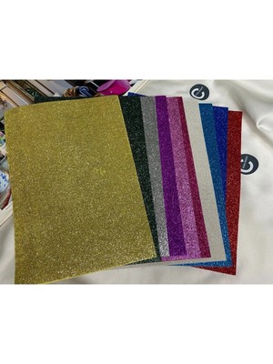 Casalinghi Simli Eva Karışık Renkli Eva Tabaka Okul Kurs Hobi Sanatsal Malzemeler 20X30 cm - 10LU