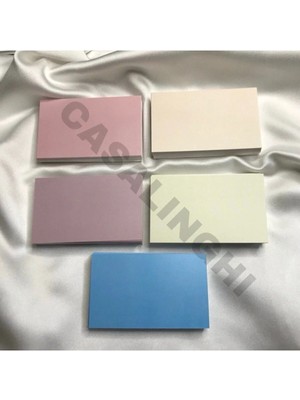 Bisaccia 40 Adet - Yazısız Karışık Renkli Kart Tek Taraflı Tek Renk Boş Yazılabilir Mesaj Kartı 8x5 cm