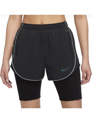 Nike Women's 2-In-1 Shorts Nike Dri-Fıt Run Division Siyah Kadın Şort DQ5935-010