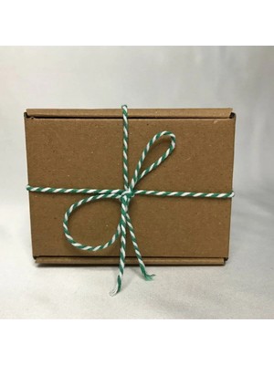 Bisaccia Yeşil Beyaz Iki Renkli Bilekli Takı Paketleme Ipi Two Colour Yarn String - 20 Metre