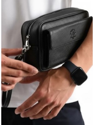 West Polo Telefon Bölmeli El ve Bileklik Kemerli Deri El Çantası