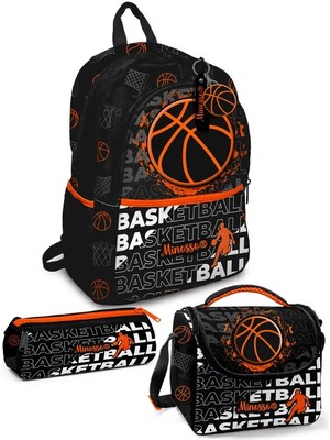 Minosso Basketbol Desenli Erkek Çocuk İlkokul 3'lü Çanta Seti MINOSSOSET1010