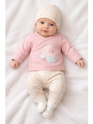 Bebitof My Baby Kumsal % 100 Coton 10 Lu Hastane Çıkışı Yeni Sevimli Aybalam Desenli 10123