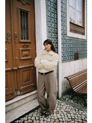 Allbucks Zara, Suni Kürk Bomber Ceket ABZRA3752