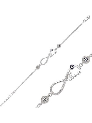 Özcömert Silver Gümüş Sonsuzluk Love Bayan Bileklik