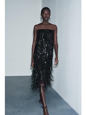 Allbucks Zara, Pullu Püsküllü Elbise Zw Collectıon Lımıted Edıtıon ABZRA3749