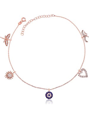 Özcömert Silver Gümüş Rose Şans Halhal