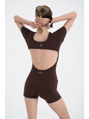 Louren W569 Sırtı Açık Kısa Tulum