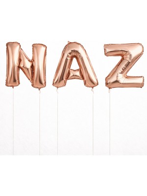 3 Harfli Kişiye Özel Uçan Folyo Balon Doğum Günü Folyo Balon Set 76 cm 34 Inç