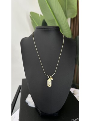 Çelik Harf Charm Kolye