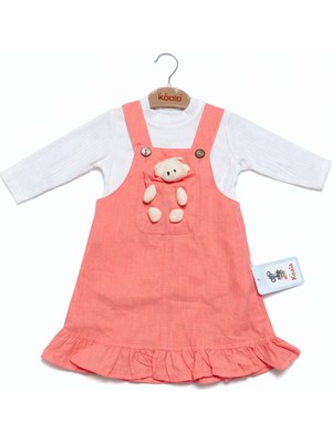 Leona Baby Ayıcıklı Kız Bebek Elbise