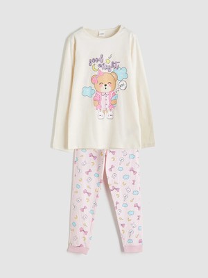 Lc Waikiki Yeni Sezon Bisiklet Yaka Kız Çocuk Pijama Takımı