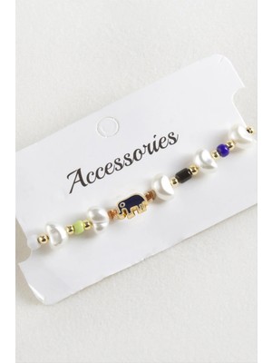 Esranın Dünyası Fil Boncuk Inci Makrome Ip Bileklik RSBİJ34-ESRDNS