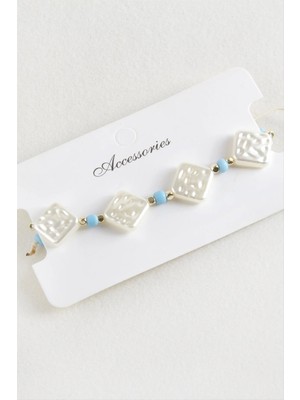 Esranın Dünyası Baklava Boncuk Inci Makrome Ip Bileklik RSBİJ34-ESRDNS