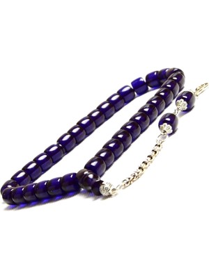 Burhan Sağlam Tekerlek Kesim 9x8 mm Ateş Kehribar Alpaka Püsküllü Tesbih