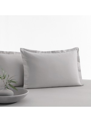 Yataş Nemty Pamuk Saten Yastık Kılıfı 2 Adet - Gri