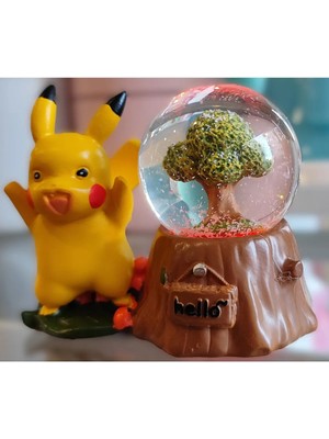 Ada Çanta Kırtasiye Pokemon Figürlü Küçük Boy Işıklı Kar Küresi (8cm* 10CM) AD49972