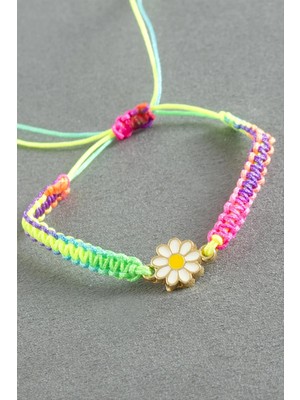 Esranın Dünyası Papatya Makrome Ip Bileklik RSBİJ34-ESRDNS