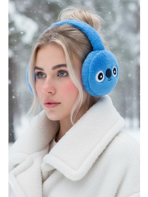 Caş Dekorasyon Mavi Renk Koala Figürlü Peluş Kulaklık