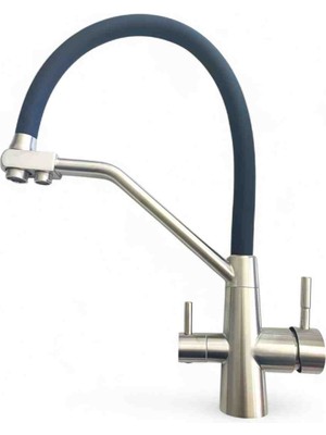 Kutlu Mix Fleko Inox Arıtmalı Mutfak Bataryası ( 3 Yollu Batarya Musluk)