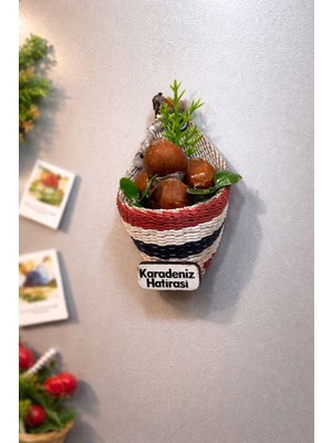Seymen Bıçakçılık Karadeniz Hatırası 1’li Buzdolabı Magneti – Fındık Sepet Model