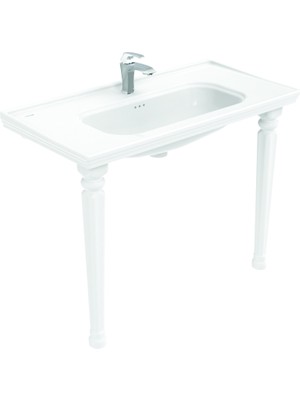 Creavit AN101 Antik Etajerli Lavabo 100 cm ve Antik Konsol Ayak (2 Adet)
