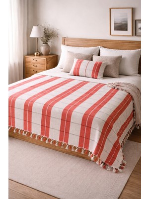 Ces Store Çift Kişilik %100 Pamuk El Dokuması Pike, Doğal Dokulu 4 Mevsim Yatak Örtüsü, 200X240CM.