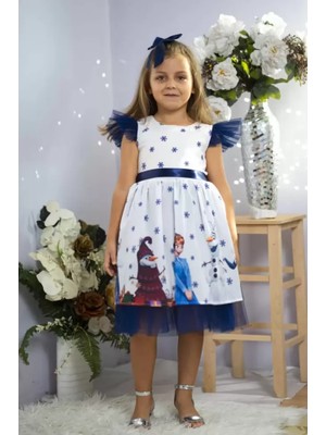 Diamondstar Kız Çocuk  Bayramlık Düğün Parti Doğum Günü Elbisesi 1/8 Yaş