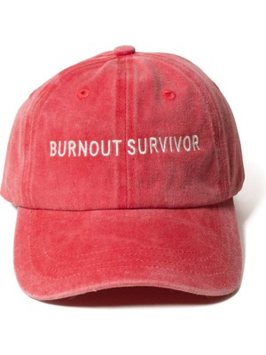 Nome Studio Nakışlı Şapka Vintage Eskitme Tarz Yıkamalı Pamuk Kumaş Üstüne Nakış Yazılı Şapka